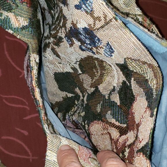 VNTG 80's Floral Canvas Shoulder Bag - Picture 6 of 9